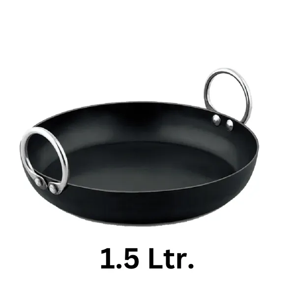 Black_._Pure_Iron_Multi-Purpose_Flat_Bottom_Kadhai_No_10_(1.5_Litre)_2Mm_Thickness_With_Heavy_Base