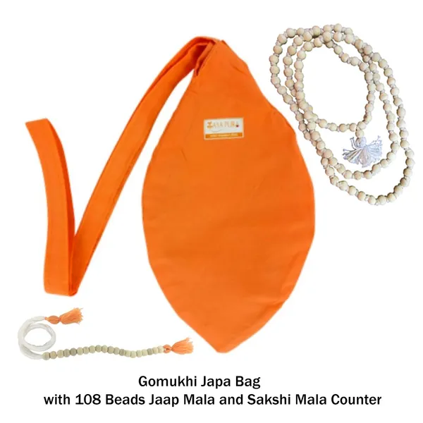 MAYAPURI_Saffron_Bhagwa_Gomaukhi_Japa_Bag_Or_Chanting_Bag_With_108_Beads_Jaap_Mala_and_Sakshi_Mala_Counter