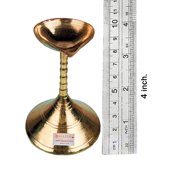 MAYAPURI_Small_Size_Traditional_Brass_Stand_Diya_for_Pooja_|_Handcrafted_Pradip_for_Puja_|_Golden_Oil_Lamp_for_Festivals,_Spiritual_Ceremonies,_and_Home_Decor_|_Ideal_for_Daily_Worship_and_Gifting