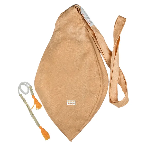 MAYAPURI_Khadi_Cotton_Original_Gomukhi_Japa_Mala_Bag_/Jholi_/Chanting_Bag_Or_Beads_Bag_With_Zip_Pocket_And_Sakshi_Mala_Counter_For_Daily_Mantra_Jaap_(Pack_Of_1)