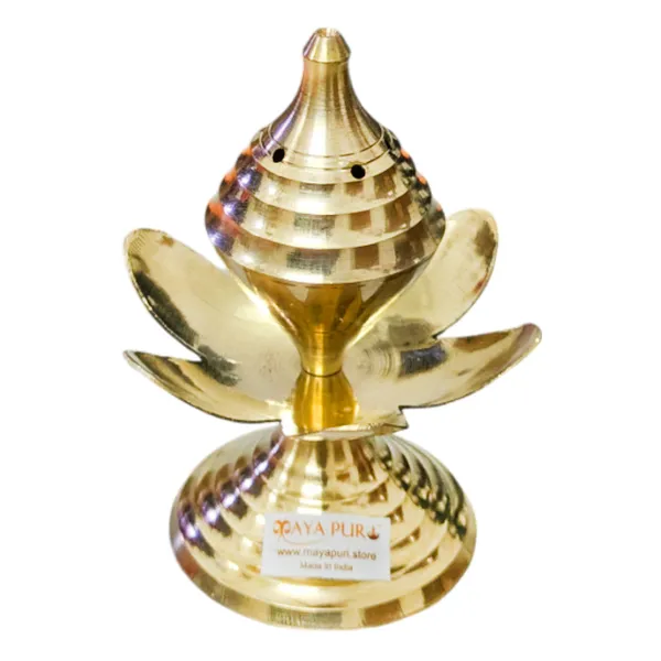 MAYAPURI_Brass_Agarbatti_Stand,_Elegant_Pital_Dhoopdani_Incense_Holder_for_Pooja,_Home_Decor_and_Gifting_(10_cm,_Pack_of_1)