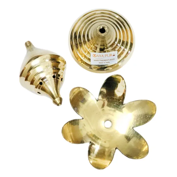 MAYAPURI_Brass_Agarbatti_Stand,_Elegant_Pital_Dhoopdani_Incense_Holder_for_Pooja,_Home_Decor_and_Gifting_(10_cm,_Pack_of_1)