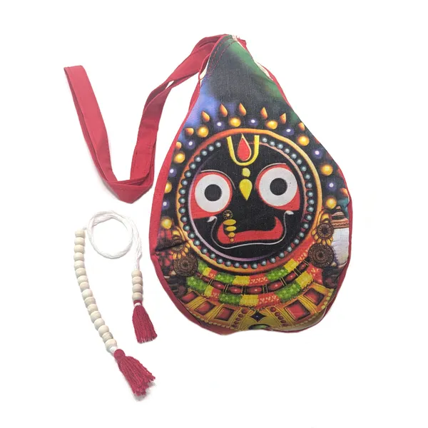MAYAPURI_Lord_Jagannatha_Printed_Chanting_Bag_(Red)_|_Beads_Bag_with_Zip_Pocket_&_Sakshi_Mala_Counter_|_Japa_Mala_Bag_for_Meditation_&_Mantra_Chanting