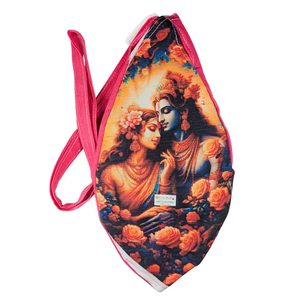 MAYAPURI_Multicolor_Pure_Cottom_Radha_Krishna_Printed_Japa_Mala_Bag,_Chanting_Or_Beads_Bag_with_Zip_Pocket_and_Sakshi_Mala_Counter