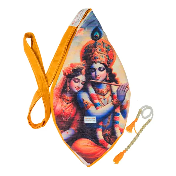 MAYAPURI_Multicolor_Radha_Krishna_Printed_Pure_Cottom_Japa_Mala_Bag,_Chanting_Or_Beads_Bag_with_108+1_beads_Jaap_Mala,_Zip_Pocket_and_Sakshi_Mala_Counter_(Pack_of_1)