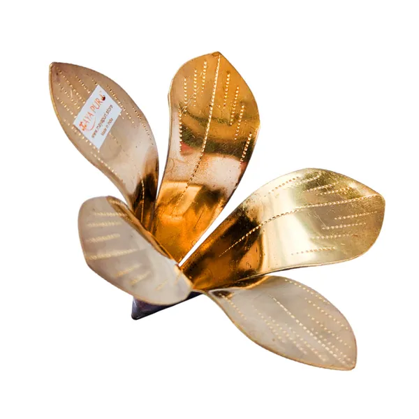 MAYAPURI_Original_Pital_Aam_Patta_or_Pure_Brass_Amra_Pallav/Pooja_Mango_Leaves_for_Daily_Puja_|_Golden_Colour,_Mango_Leaf_Size_4.5x4.5x4.5_inches_(Pack_of_1)