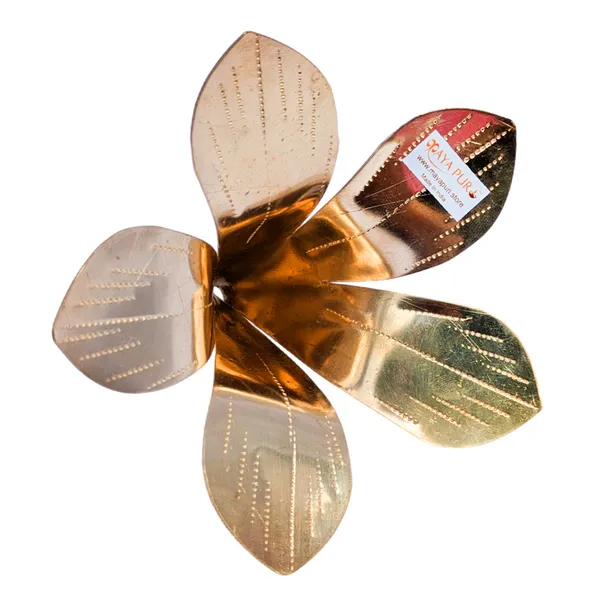 MAYAPURI_Original_Pital_Aam_Patta_or_Pure_Brass_Amra_Pallav/Pooja_Mango_Leaves_for_Daily_Puja_|_Golden_Colour,_Mango_Leaf_Size_4.5x4.5x4.5_inches_(Pack_of_1)