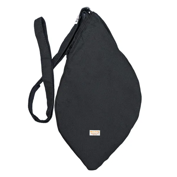 MAYAPURI_Original_Pure_Cotton_Gomukhi_Japa_Mala_Bagwith_108+1_Beads_Japa_Mala/Chanting_Bag_or_Beads_Bag/Jholi/Thole_with_Zip_Pocket_and_Sakshi_Mala_Counter,_Colour;_Black_(Pack_of_1)