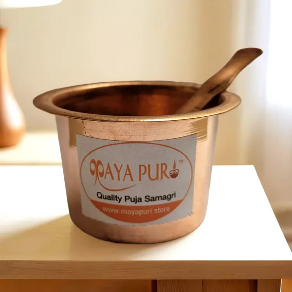 MAYAPURI_Panchpatra_Puja_Set_|_Pure_Copper_Panchpatra_with_Achmani_Spoon_|_Panchapathiram_Uthirani_Achaman_Tarbhana_Pooja_Samagri