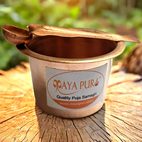 MAYAPURI_Panchpatra_Puja_Set_|_Pure_Copper_Panchpatra_with_Achmani_Spoon_|_Panchapathiram_Uthirani_Achaman_Tarbhana_Pooja_Samagri