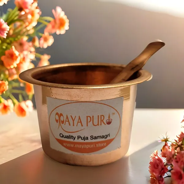 MAYAPURI_Panchpatra_Puja_Set_|_Pure_Copper_Panchpatra_with_Achmani_Spoon_|_Panchapathiram_Uthirani_Achaman_Tarbhana_Pooja_Samagri