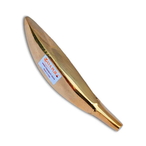 MAYAPURI_Pure_Brass_Banana,_Pittal_Kela_or_Pital_Kola_for_Pooja/Decor_Home_Temple/Office_(Size:_4.5_Inches,_Golden,_Pack_of_1)