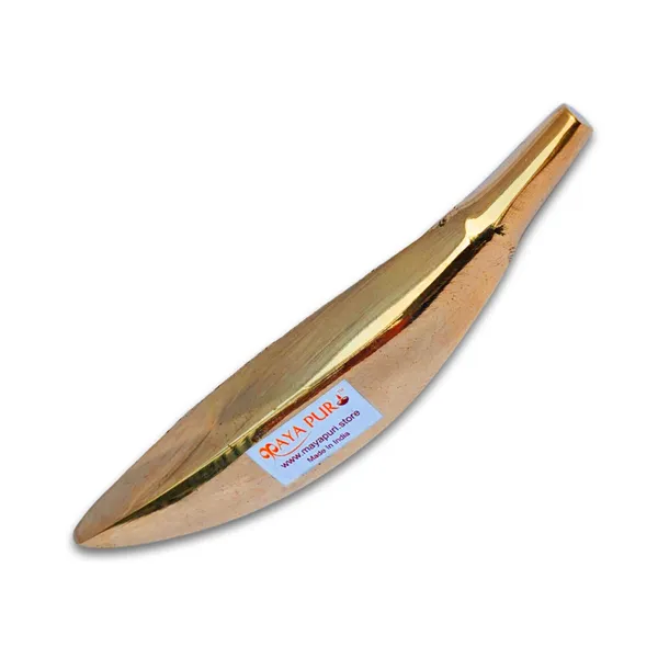 MAYAPURI_Pure_Brass_Banana,_Pittal_Kela_or_Pital_Kola_for_Pooja/Decor_Home_Temple/Office_(Size:_4.5_Inches,_Golden,_Pack_of_1)