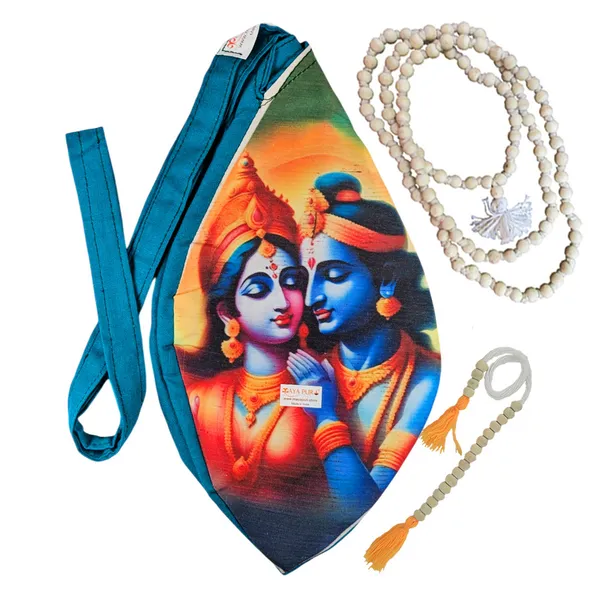 MAYAPURI_Pure_Cottom_Radha_Krishna_Printed_Multicolor_Japa_Mala_Bag,_Beads_Bag_Or_Chanting_Bag_with_Zip_Pocket_and_Sakshi_Mala_Counter_(Multicolor,_Pack_of_1)