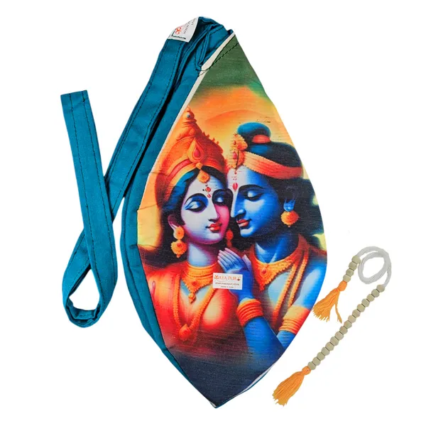 MAYAPURI_Pure_Cottom_Radha_Krishna_Printed_Multicolor_Japa_Mala_Bag,_Beads_Bag_Or_Chanting_Bag_with_Zip_Pocket_and_Sakshi_Mala_Counter_(Multicolor,_Pack_of_1)