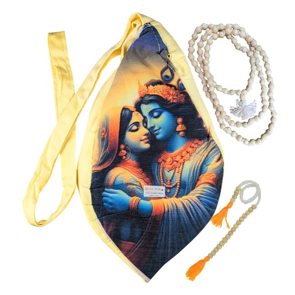 MAYAPURI_Pure_Cottom_Radha_Krishna_Printed_Multicolor_Japa_Mala_Bag,_Chanting_Or_Beads_Bag_with_Zip_Pocket_and_Sakshi_Mala_Counter_(Pack_of_1)