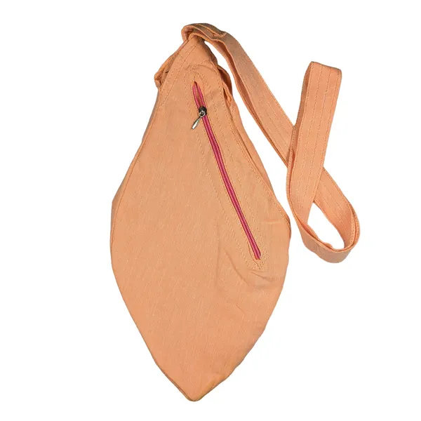 MAYAPURI_Pure_Cotton_Gomukhi_Japa_Mala_Bag_with_108+1_Beads_Japa_Mala,_Chanting_Bag_or_Prayer_Beads_Bag_with_Zip_Pocket_and_Sakshi_Mala_Counter_(Calm_Orange)