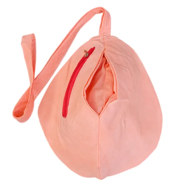 MAYAPURI_Pure_Cotton_Japa_Mala_Bag,_Beads_Or_Chanting_Bag_with_Zip_Pocket_and_Sakshi_Mala_Counter_(Pale_Salmon,_Pack_of_1)