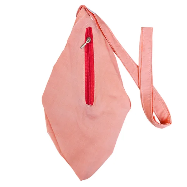 MAYAPURI_Pure_Cotton_Japa_Mala_Bag,_Beads_Or_Chanting_Bag_with_Zip_Pocket_and_Sakshi_Mala_Counter_(Pale_Salmon,_Pack_of_1)