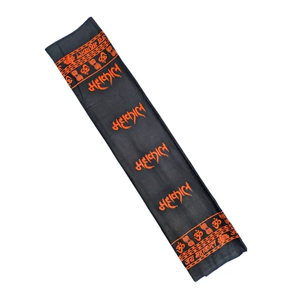 MAYAPURI_Pure_Cotton_Mahakal_Printed_Religious_Chadar,_Cotton_Stole_or_Adults_Unisex_Dupatta_(Black,_Pack_of_1)