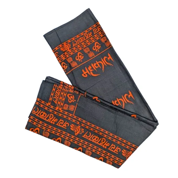 MAYAPURI_Pure_Cotton_Mahakal_Printed_Religious_Chadar,_Cotton_Stole_or_Adults_Unisex_Dupatta_(Black,_Pack_of_1)