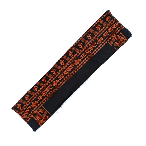 MAYAPURI_Pure_Cotton_Mahakal_Printed_Religious_Chadar,_Cotton_Stole_or_Adults_Unisex_Dupatta_(Black,_Pack_of_1)