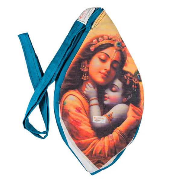MAYAPURI_Pure_Cotton_Multicolor_Lord_Shree_Krishna_with_Mata_Yashoda_Printed_Japa_Bag,_Beads_Bag_or_Chanting_Bag_with_Zip_Pocket_and_Sakshi_Mala_Counter_(Pack_of_1)