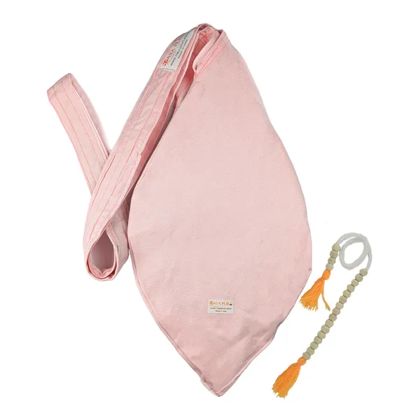 MAYAPURI_Pure_Cotton_Original_Gomukhi_Japa_Mala_Bag_with_108+1_Beads_Japa_Mala,_Chanting_Bag_or_Prayer_Beads_Bag_with_Zip_Pocket_and_Sakshi_Mala_Counter_(Pale_Pink)
