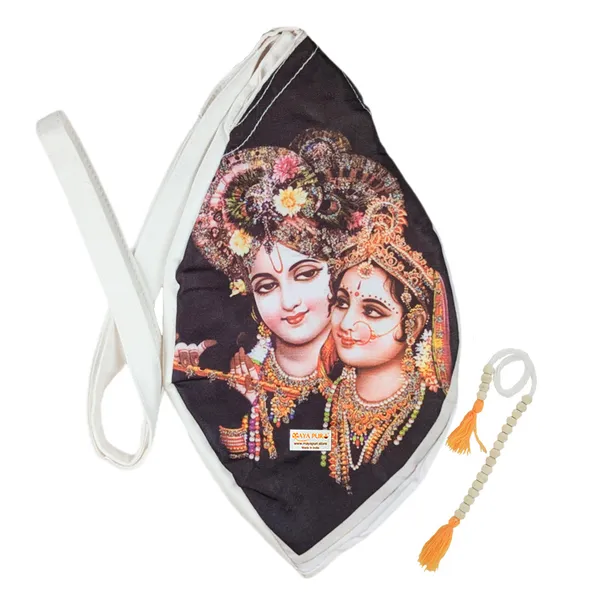 MAYAPURI_Radha_Krishna_Printed_Pure_Cotton_Gomukhi_Japa_Mala_Bag_with_108_+_1_Beads_Japa_Mala,_Beads_Bag_or_Chanting_Bag_with_Zip_Pocket_and_Sakshi_Mala_Counter,_Pack_of_1_(Print:_Divine_Connection)