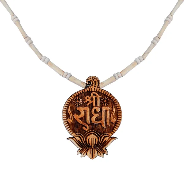 MAYAPURI_Shree_Radha_Tulsi_Mala_or_Holy_Basil_Necklace_with_Engraved_Design_Wooden_Pendant_Locket,_(Pack_of_1)