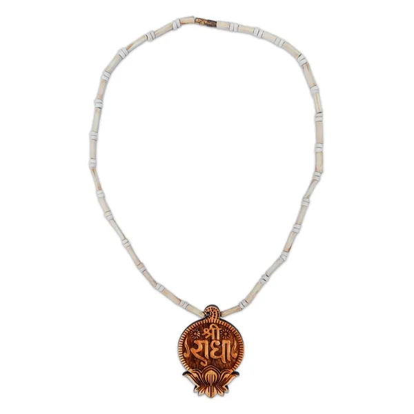 MAYAPURI_Shree_Radha_Tulsi_Mala_or_Holy_Basil_Necklace_with_Engraved_Design_Wooden_Pendant_Locket,_(Pack_of_1)