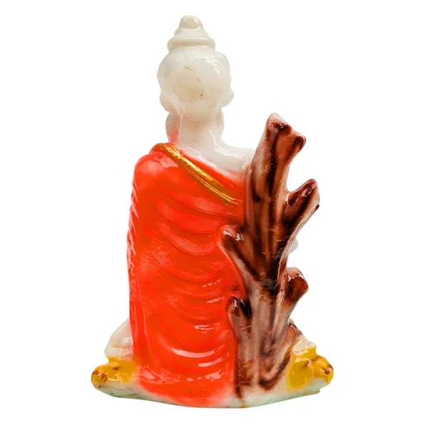 MAYAPURI_Solid_PVC_Loknath_Baba_Idol_Statue,_Lokenath_Brahmyachari_Murti_for_Pooja_Home_Temple,_Office_Entrance_Decor_(Height_:_7_Inches)_(Orange)