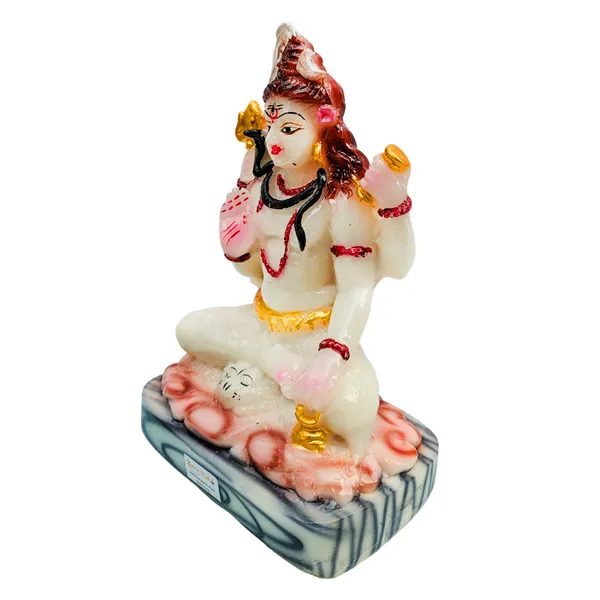 MAYAPURI_Solid_PVC_Lord_Shiva_Shiv_Ji_Statue_-_Mahadev_Maheshwar_Murti_for_Home_Decor/Office,(7_Inches_Height,_White)