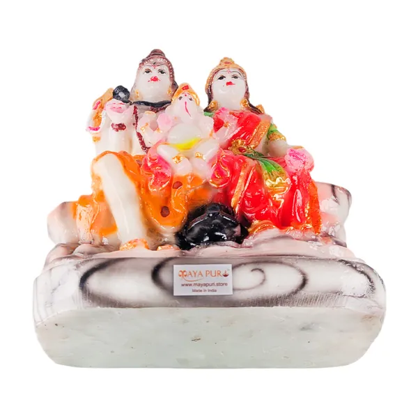 MAYAPURI_Solid_PVC_Shiva_Parvati_Murti,_Shiv_Parivar_Bholenath_Shankar_Maa_Parvati_Ganesh_Family_Idol_Statue_for_Pooja_or_Decor_(Height_:_6_Inches)