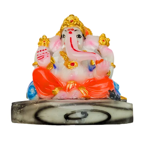 MAYAPURI_Stone_Dust_Ganesh_Ji_Statue_-_Marble_Dust_Ganapati_Bappa_Murti_for_Pooja_Home_Temple_Decor/Office,_(Height_4.3_Inches)