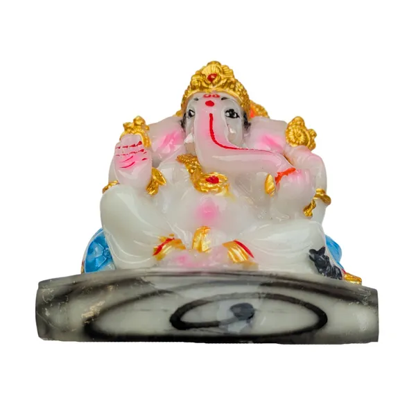 MAYAPURI_Stone_Dust_Ganesh_Ji_Statue_-_Marble_Dust_Ganapati_Bappa_Murti_for_Pooja_Home_Temple_Decor/Office,_(Height_4.3_Inches)