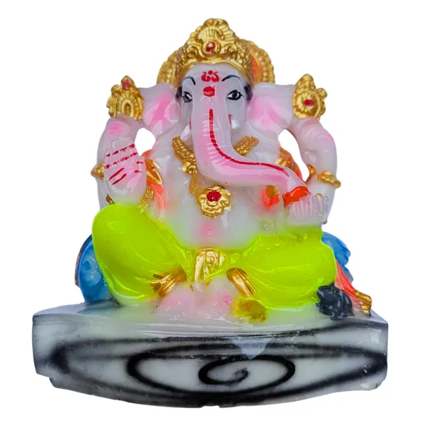 MAYAPURI_Stone_Dust_Ganesh_Ji_Statue_-_Marble_Dust_Ganapati_Bappa_Murti_for_Pooja_Home_Temple_Decor/Office,_(Height_4.3_Inches)