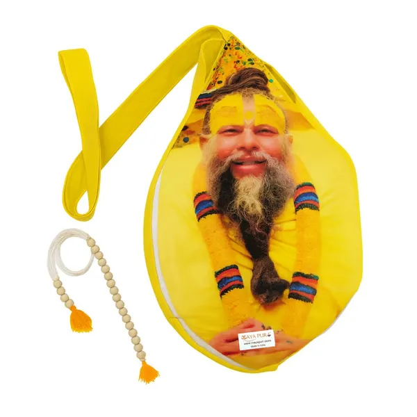 Pure_Cotton_Premanand_Maharaj_Ji_Printed_Japa_Mala_Bag_with_Zip_Pocket_|_Chanting_Bag/Beads_Bag/Jhola_Bag_with_Sakshi_Mala_Counter_(Yellow)