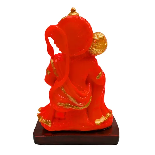 MAYAPURI_Solid_PVC_Pawan_Putra_Hanuman_Ji_Statue_-_Bajrangbali_Murti_for_Home_Decor/Office,_(6_Inches_Height,_Orange)