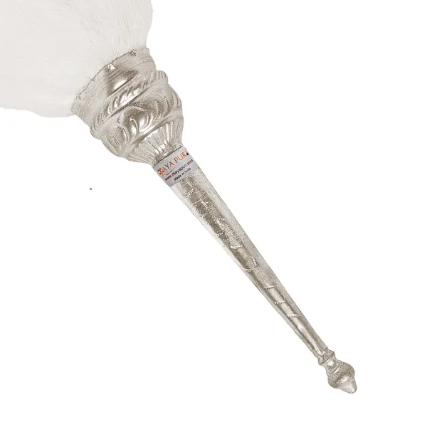 MAYAPURI_White_Chaur_Sahib_with_Elegant_Handle_for_Mandir_and_Gurudwara_Sahib_–_Ethical_Chawar_for_Pooja_Rituals,_Size:_24_Inches