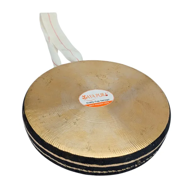 MAYAPURI_Golden_Brass_Percussion_Pooja_Bell_/Kashor_/Ghanta_With_Striker_Stick_For_Puja