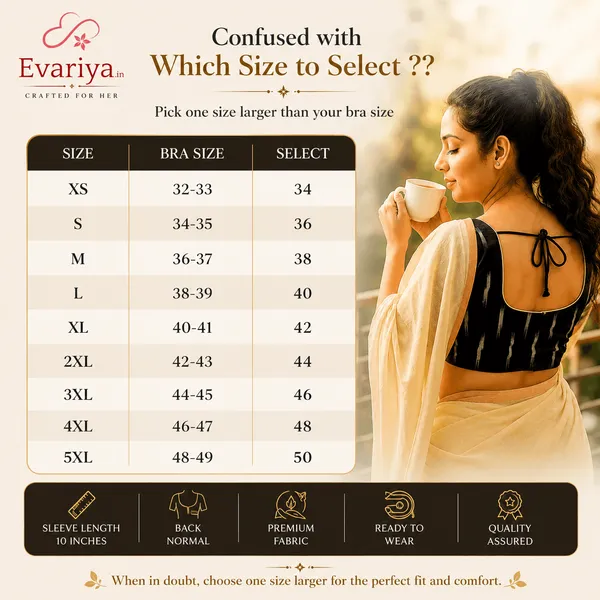 Pack_of_Two_Evariya_Ready_to_Wear_Stitched_Cotton_Ikkat_Saree_Blouse_for_Women