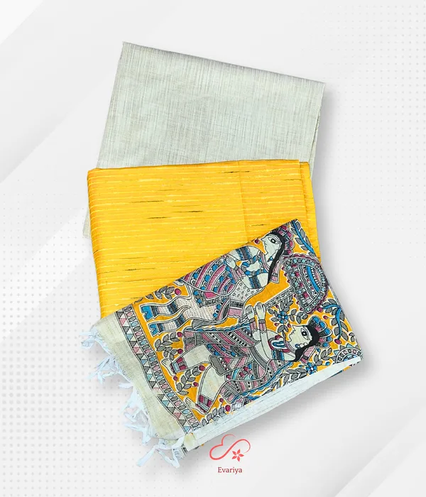 Evariya_Unstitched_Cotton_Salwar_Suit_Dress_Material_for_Women_with_Dupatta_|_2.5M_Top,_Bottom_&_Dupatta_|_Jute_Top_&_Madhubani_Dupatta