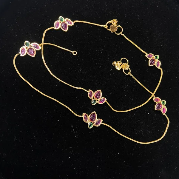 High-Quality_10-Inch_Micro_GoldEN_COLOUR__Lotus_Anklet_for_Women_and_Girls