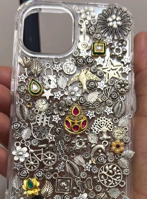 Oxidized_Silver_Charm_Studded_Phone_Case/Cover_(This_Design_Coustomise_For_All_Phone_Model)