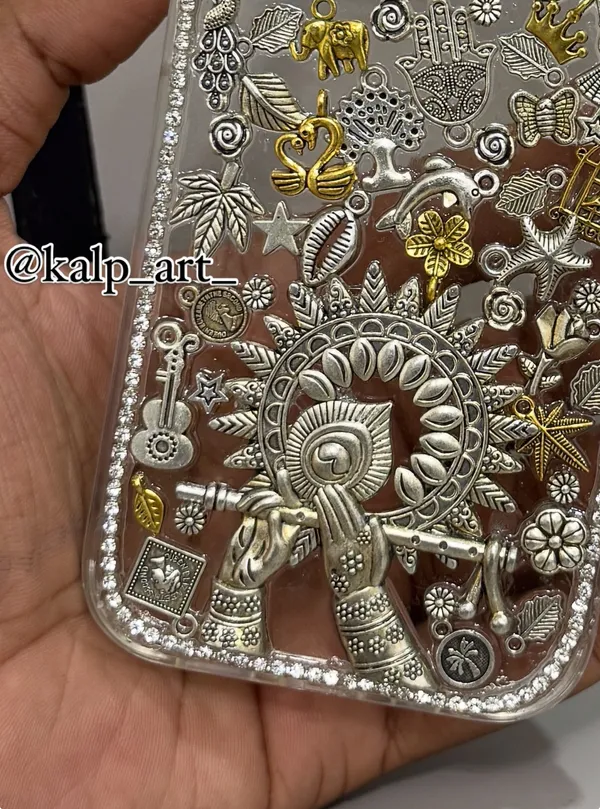 Oxidized_Silver_Charm_Studded_Phone_Case/Cover_(This_Design_Coustomise_For_All_Phone_Model)
