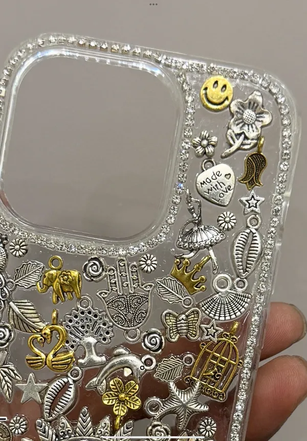 Oxidized_Silver_Charm_Studded_Phone_Case/Cover_(This_Design_Coustomise_For_All_Phone_Model)