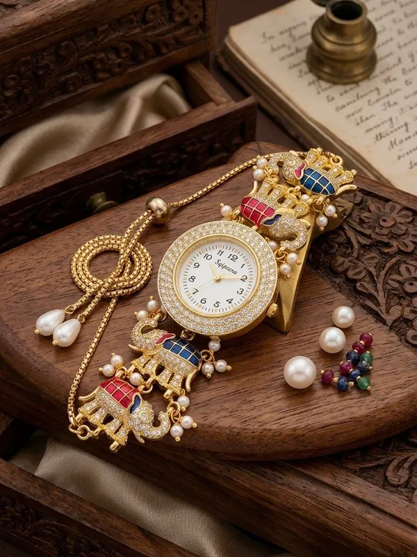 Gajraj_Heritage_Meenakari_Watch_–_Handcrafted_Elephant_Motif_Royal_Bracelet_Watch_|_Kashmiri_Watch