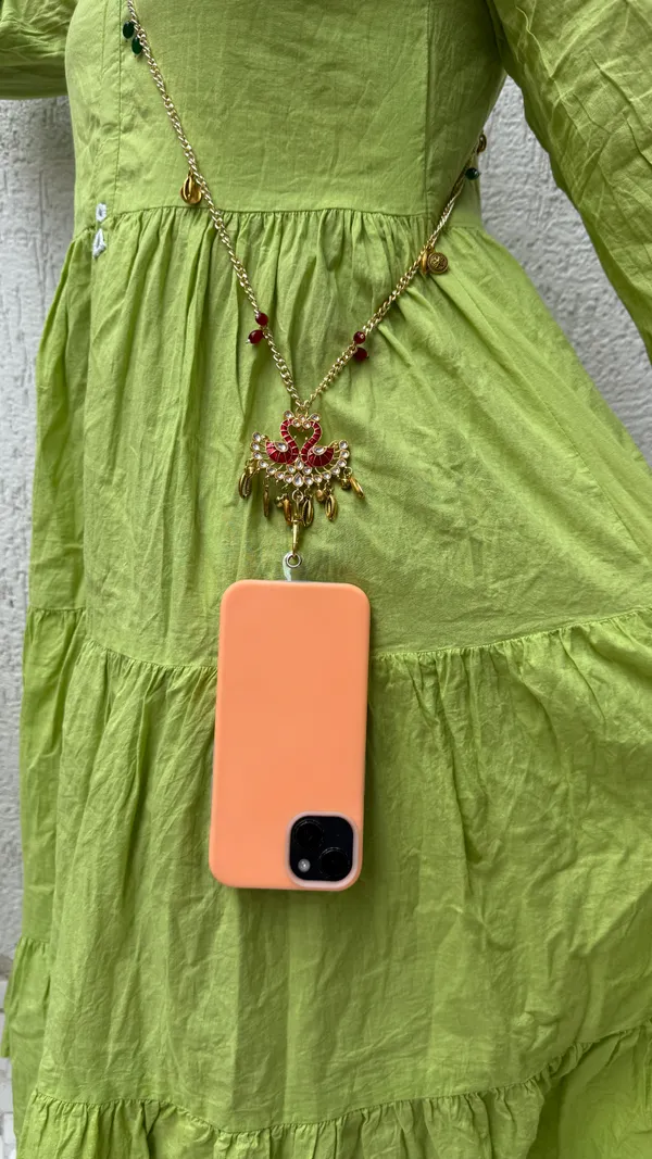 Traditional_Gold_Chain_Crossbody_Phone_Lanyard_|_Ethnic_Meenakari_Pendant_Mobile_Strap_for_Festive_Wear