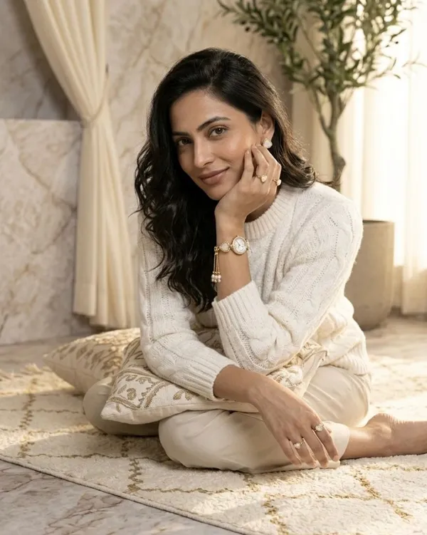 Gold_Plated_Women's_Ethnic_Boho_Bracelet_Watch_-_Designer_Pearl_&_Stone_Studded_Wristwear